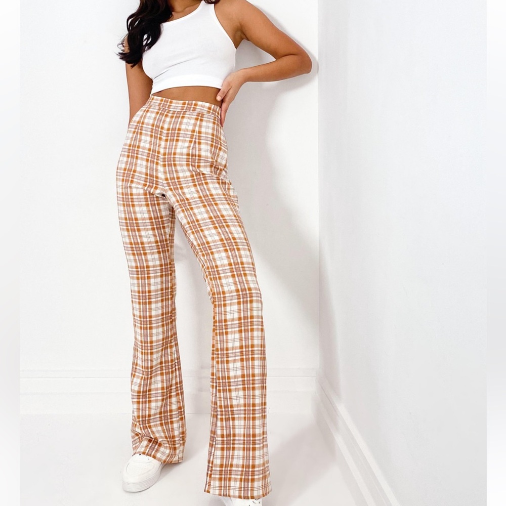 Orange checkered pants